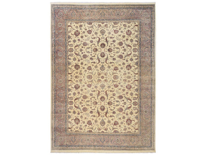 Beige 10'11" x 15'2" Persian Hand knotted Wool Rug - Sku: O02743