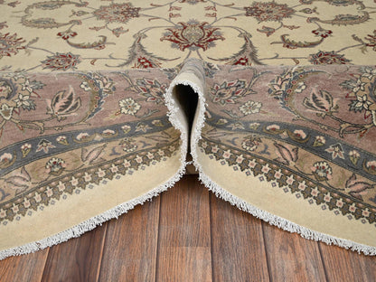 Beige 10'11" x 15'2" Persian Hand knotted Wool Rug - Sku: O02743