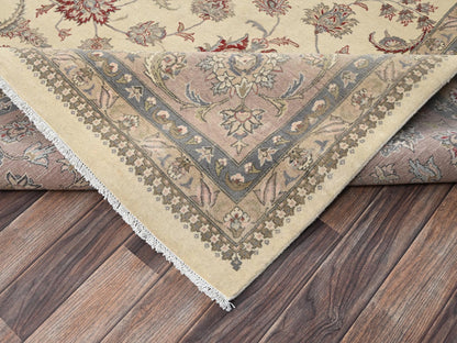 Beige 10'11" x 15'2" Persian Hand knotted Wool Rug - Sku: O02743