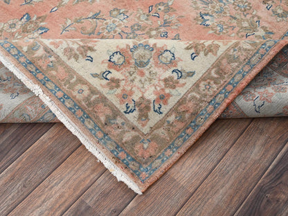 Pink 6'6" x 6'6" Vintage Hand knotted Wool Rug - Sku: O02746