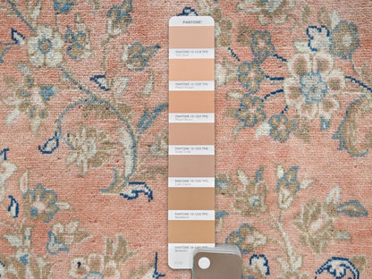 Pink 6'6" x 6'6" Vintage Hand knotted Wool Rug - Sku: O02746