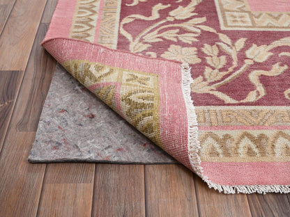 Clearance hand-knotted wool rug in Pink & Wine Red, 11'7" x 16'7" — SKU O02748 (view 5)