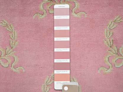 Clearance hand-knotted wool rug in Pink & Wine Red, 11'7" x 16'7" — SKU O02748 (view 8)