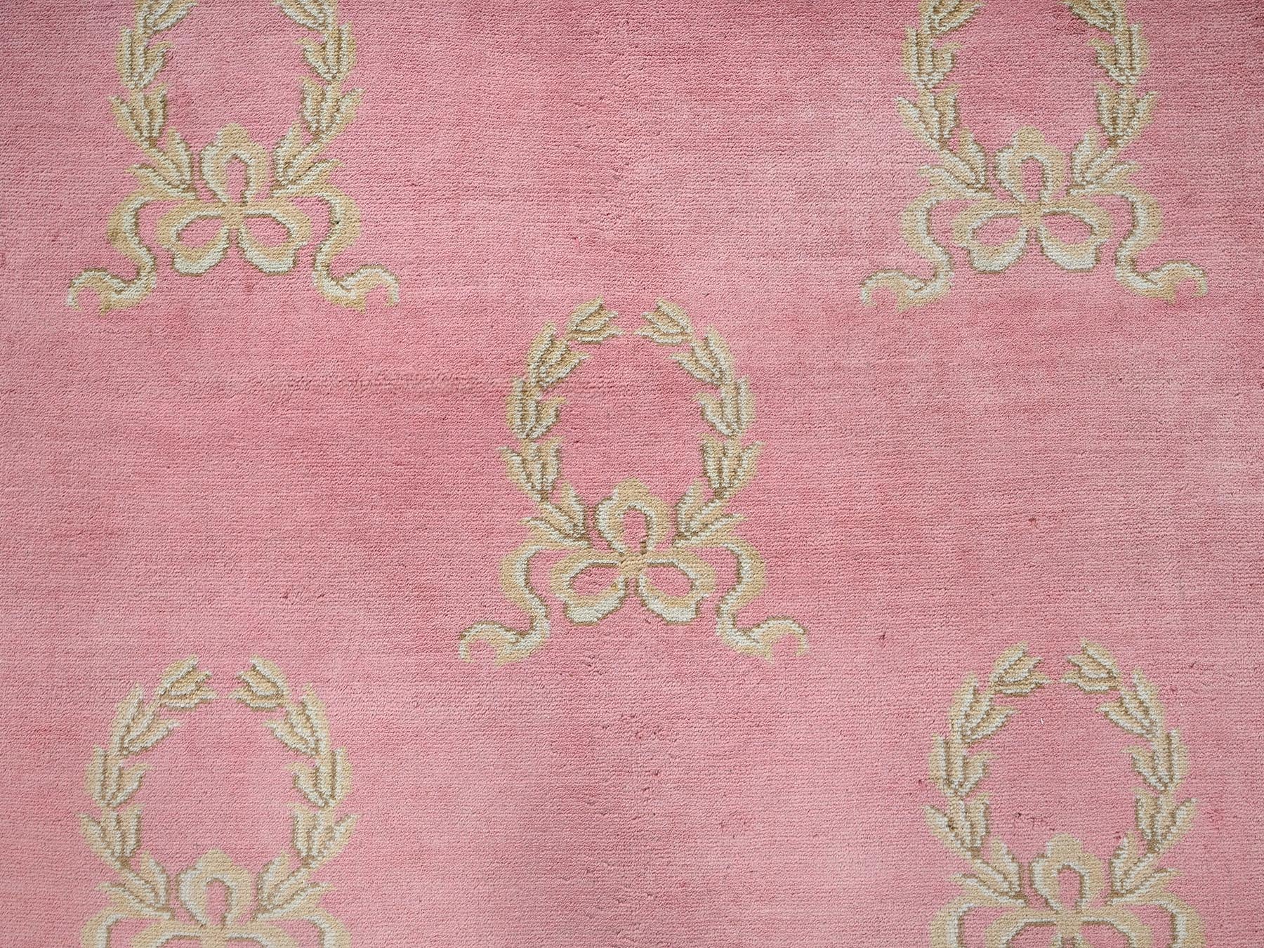 Clearance hand-knotted wool rug in Pink & Wine Red, 11'7" x 16'7" — SKU O02748 (view 9)