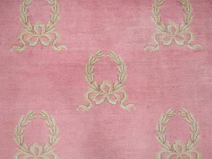 Clearance hand-knotted wool rug in Pink & Wine Red, 11'7" x 16'7" — SKU O02748 (view 9)