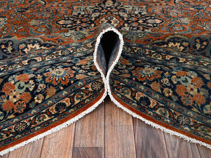 Brown 7'8" x 9'3" Persian Hand knotted Wool Rug - Sku: O02749