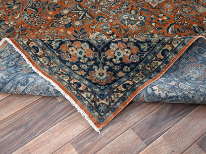 Brown 7'8" x 9'3" Persian Hand knotted Wool Rug - Sku: O02749