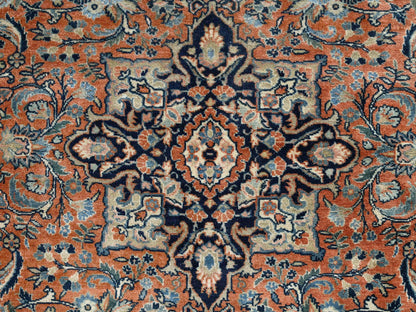 Brown 7'8" x 9'3" Persian Hand knotted Wool Rug - Sku: O02749