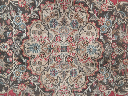 Tabriz Vintage hand-knotted wool rug in Pink & Brown, 9'11" x 12'7" — SKU O02752 (view 9)