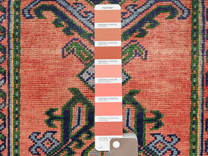 Oushak Antique hand-knotted wool runner in Orange, 2'4" x 25'3" — SKU O02755 (view 4)