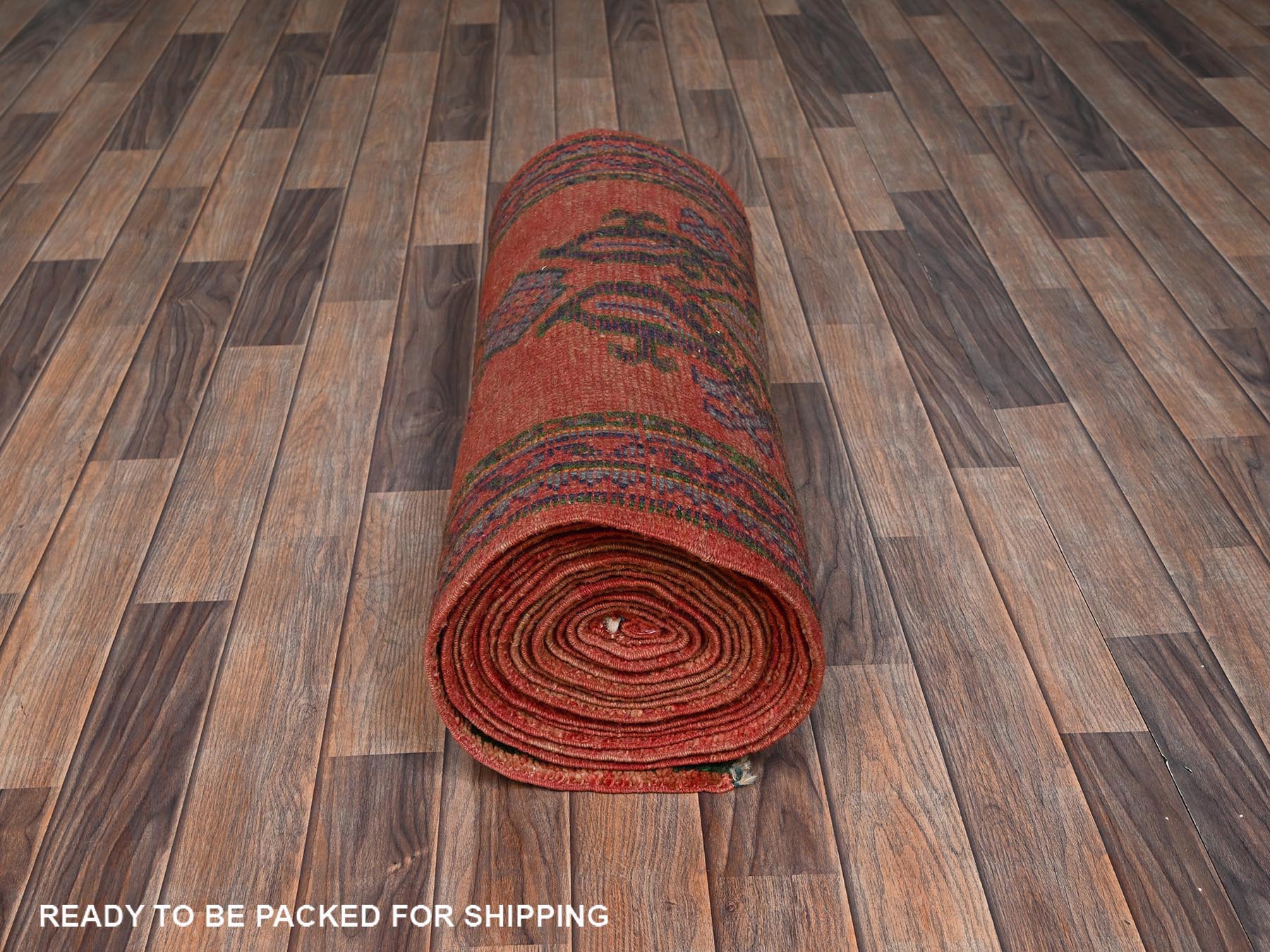Oushak Antique hand-knotted wool runner in Orange, 2'4" x 25'3" — SKU O02755 (view 5)