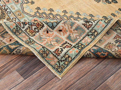 Beige 6'1" x 8'8" Tribal & Geometric Hand knotted Wool Rug - Sku: O02757