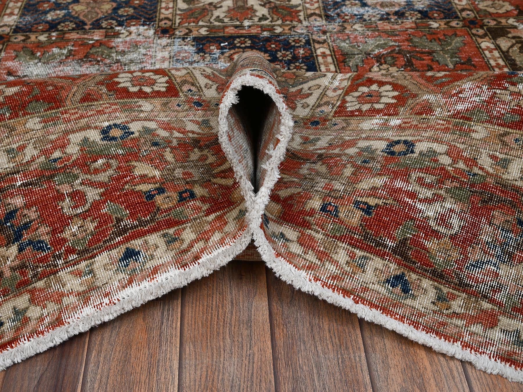 Vintage hand-knotted wool rug in Red & Rust Red, 6'10" x 9'10" — SKU O02758 (view 6)