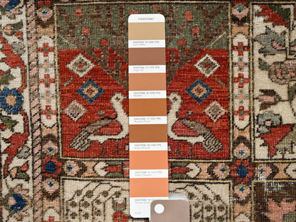 Vintage hand-knotted wool rug in Red & Rust Red, 6'10" x 9'10" — SKU O02758 (view 8)