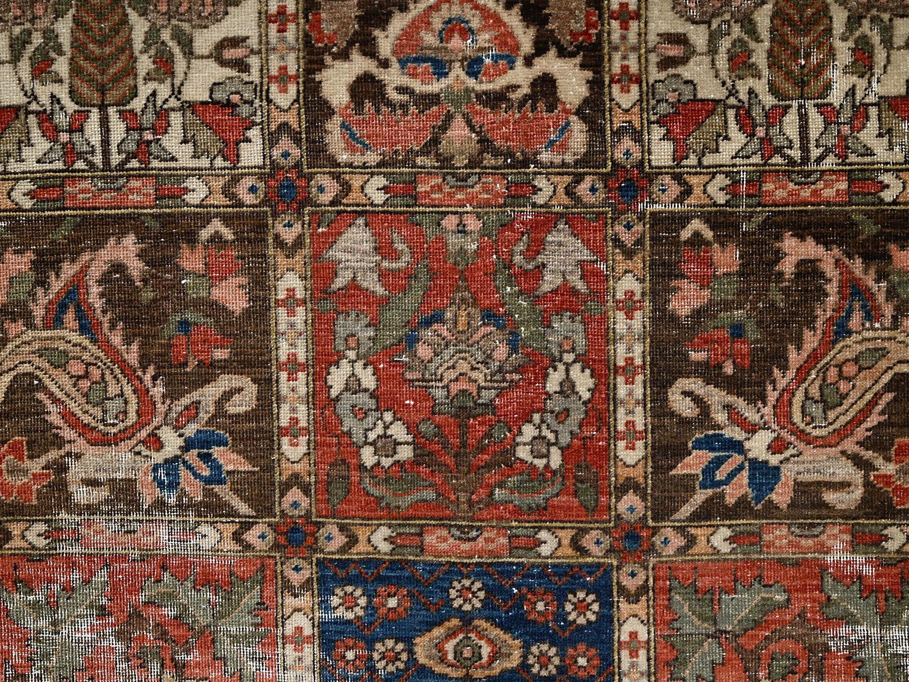 Vintage hand-knotted wool rug in Red & Rust Red, 6'10" x 9'10" — SKU O02758 (view 9)