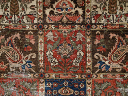 Vintage hand-knotted wool rug in Red & Rust Red, 6'10" x 9'10" — SKU O02758 (view 9)