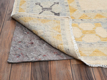 Kazak Kazak hand-knotted wool rug in Ivory & Light Blue, 11'3" x 14'6" — SKU O02759 (view 5)