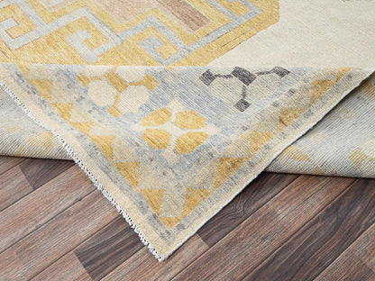 Kazak Kazak hand-knotted wool rug in Ivory & Light Blue, 11'3" x 14'6" — SKU O02759 (view 7)