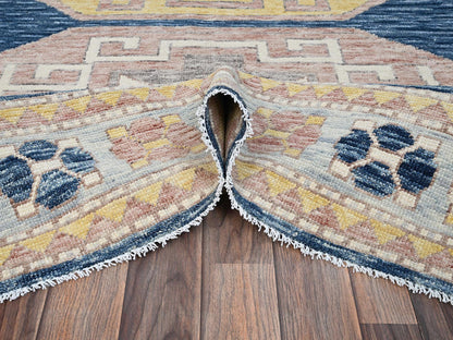 Black 7'10" x 10'2" Kazak Hand knotted Wool Rug - Sku: O02761