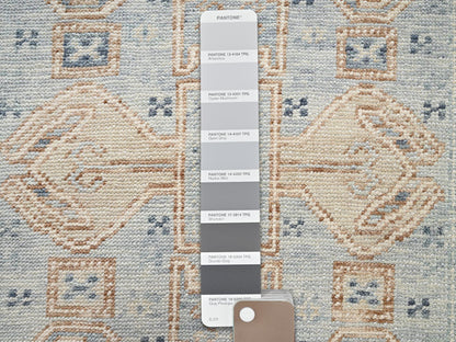 Oushak hand-knotted wool rug in Gray & Ivory, 3' x 4'7" — SKU O02763 (view 4)