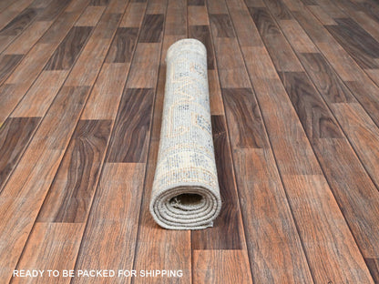 Oushak hand-knotted wool rug in Gray & Ivory, 3' x 4'7" — SKU O02763 (view 5)