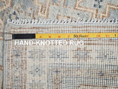 Oushak hand-knotted wool rug in Gray & Ivory, 3' x 4'7" — SKU O02763 (view 7)