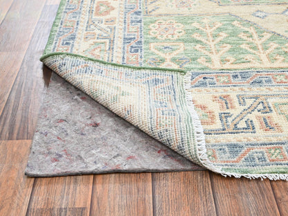 Green 4'11" x 6'11" Oushak And Peshawar Hand knotted Wool Rug - Sku: O02764