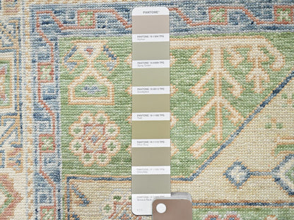 Green 4'11" x 6'11" Oushak And Peshawar Hand knotted Wool Rug - Sku: O02764