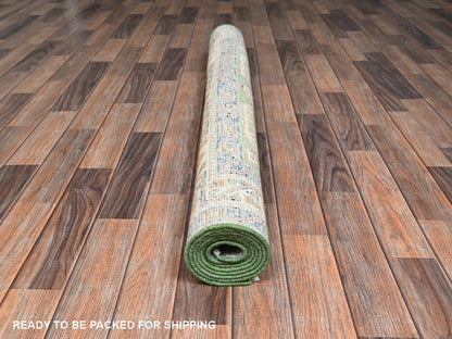 Green 4'11" x 6'11" Oushak And Peshawar Hand knotted Wool Rug - Sku: O02764
