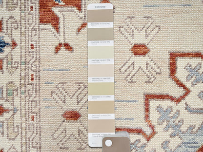 Oushak hand-knotted wool rug in Ivory, 4'10" x 6'10" — SKU O02766 (view 4)