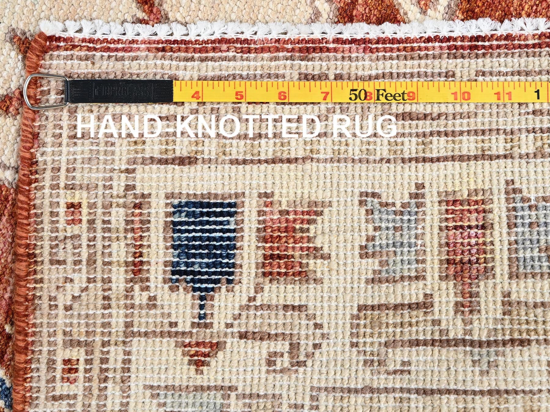 Oushak hand-knotted wool rug in Ivory, 4'10" x 6'10" — SKU O02766 (view 7)