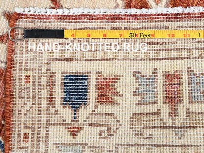 Oushak hand-knotted wool rug in Ivory, 4'10" x 6'10" — SKU O02766 (view 7)