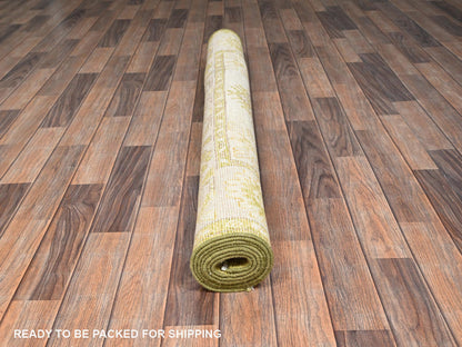 Green 5'0" x 7'1" Oushak And Peshawar Hand knotted Wool Rug - Sku: O02770
