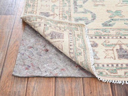 Green 4'10" x 7'0" Oushak And Peshawar Hand knotted Wool Rug - Sku: O02771
