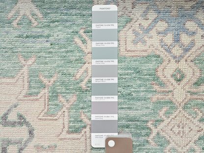 Green 4'10" x 7'0" Oushak And Peshawar Hand knotted Wool Rug - Sku: O02771