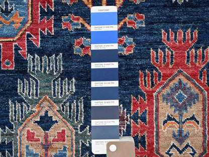 Blue 9'9" x 12'0" Kazak Hand knotted Wool Rug - Sku: O02773