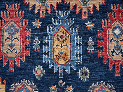 Blue 9'9" x 12'0" Kazak Hand knotted Wool Rug - Sku: O02773
