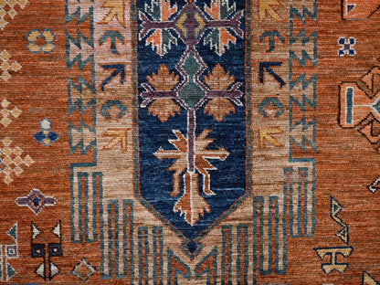 Orange 8'4" x 10'5" Kazak Hand knotted Wool Rug - Sku: O02775