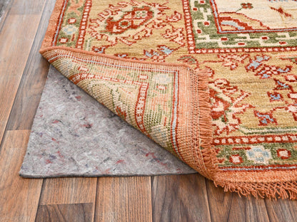Orange 8'8" x 11'9" Oushak And Peshawar Hand knotted Wool Rug - Sku: O02776