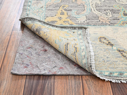 Tribal & Geometric hand-knotted wool rug in Gray, 4'8" x 7'1" — SKU O02783 (view 3)