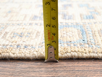 Brown 4'9" x 6'11" Oushak And Peshawar Hand knotted Wool Rug - Sku: O02784