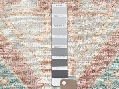 Blue 4'8" x 6'10" Oushak And Peshawar Hand knotted Wool Rug - Sku: O02785
