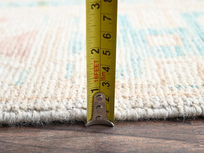 Blue 4'8" x 6'10" Oushak And Peshawar Hand knotted Wool Rug - Sku: O02785