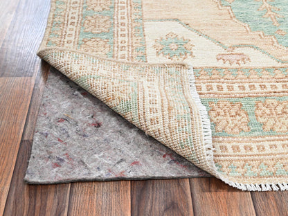 Brown 3'9" x 6'3" Oushak And Peshawar Hand knotted Wool Rug - Sku: O02788