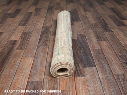 Brown 3'9" x 6'3" Oushak And Peshawar Hand knotted Wool Rug - Sku: O02788