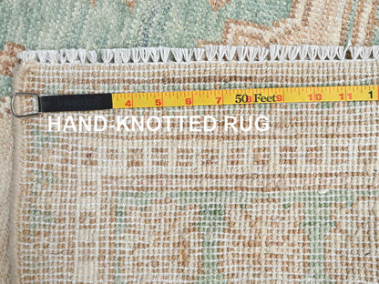Brown 3'9" x 6'3" Oushak And Peshawar Hand knotted Wool Rug - Sku: O02788