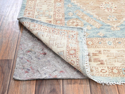 Blue 3'1" x 5'3" Oushak And Peshawar Hand knotted Wool Rug - Sku: O02789
