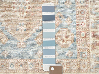 Blue 3'1" x 5'3" Oushak And Peshawar Hand knotted Wool Rug - Sku: O02789
