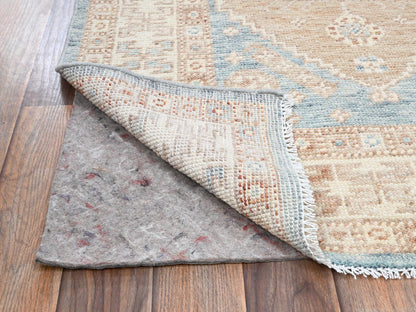 Blue 3'0" x 5'3" Oushak And Peshawar Hand knotted Wool Rug - Sku: O02790