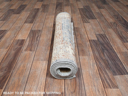 Blue 3'0" x 5'3" Oushak And Peshawar Hand knotted Wool Rug - Sku: O02790